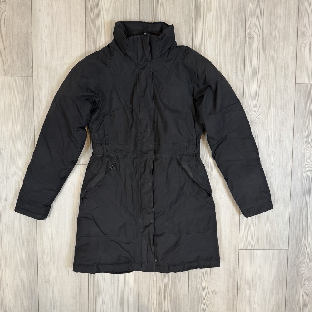 The North Face Small Black Inner Puffer Hard Shell Winter Jacket - Missing Hood
